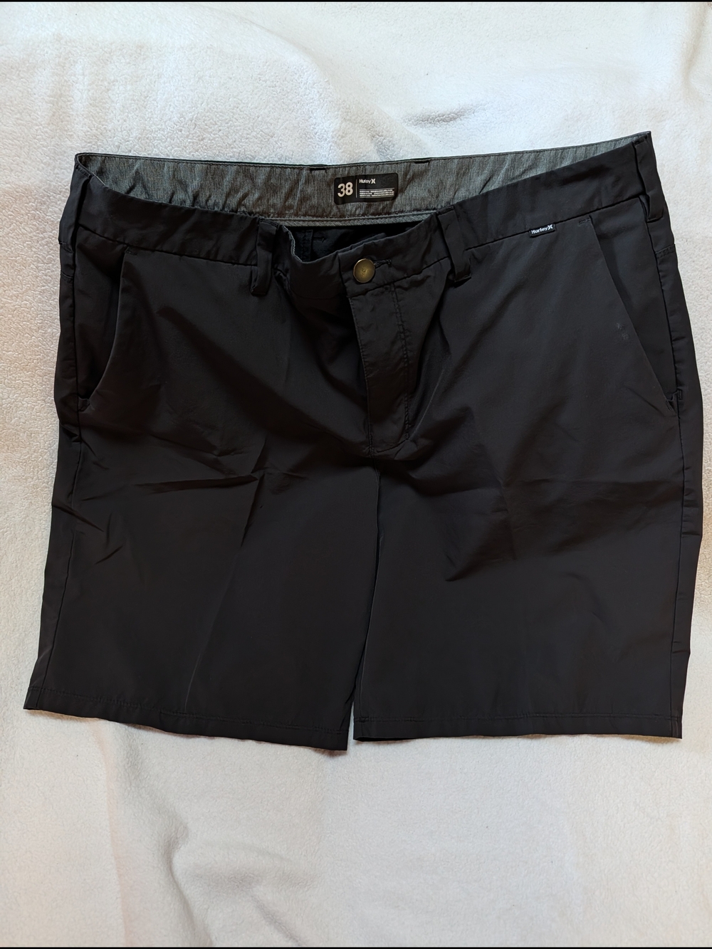 Hurley Black Flat-Front Men's Shorts